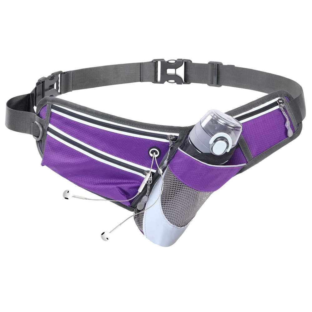 Hot Sale OEM Custom Logo Best Sport Waist Bag Fitness Fanny Pack Belt Bumbag with Cup Holder Water Bottle for Gym Running