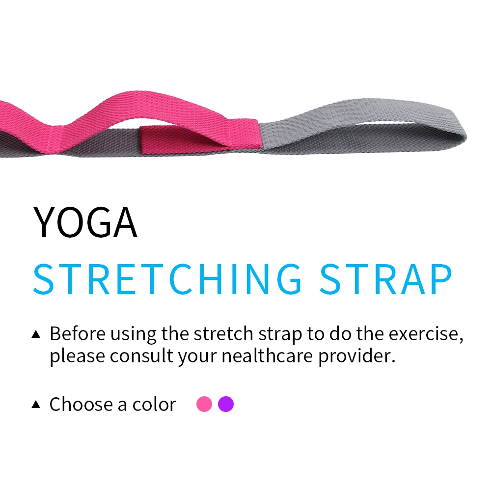 Polyester Cotton Yoga Strap Yoga Stretching Training Strap Belt