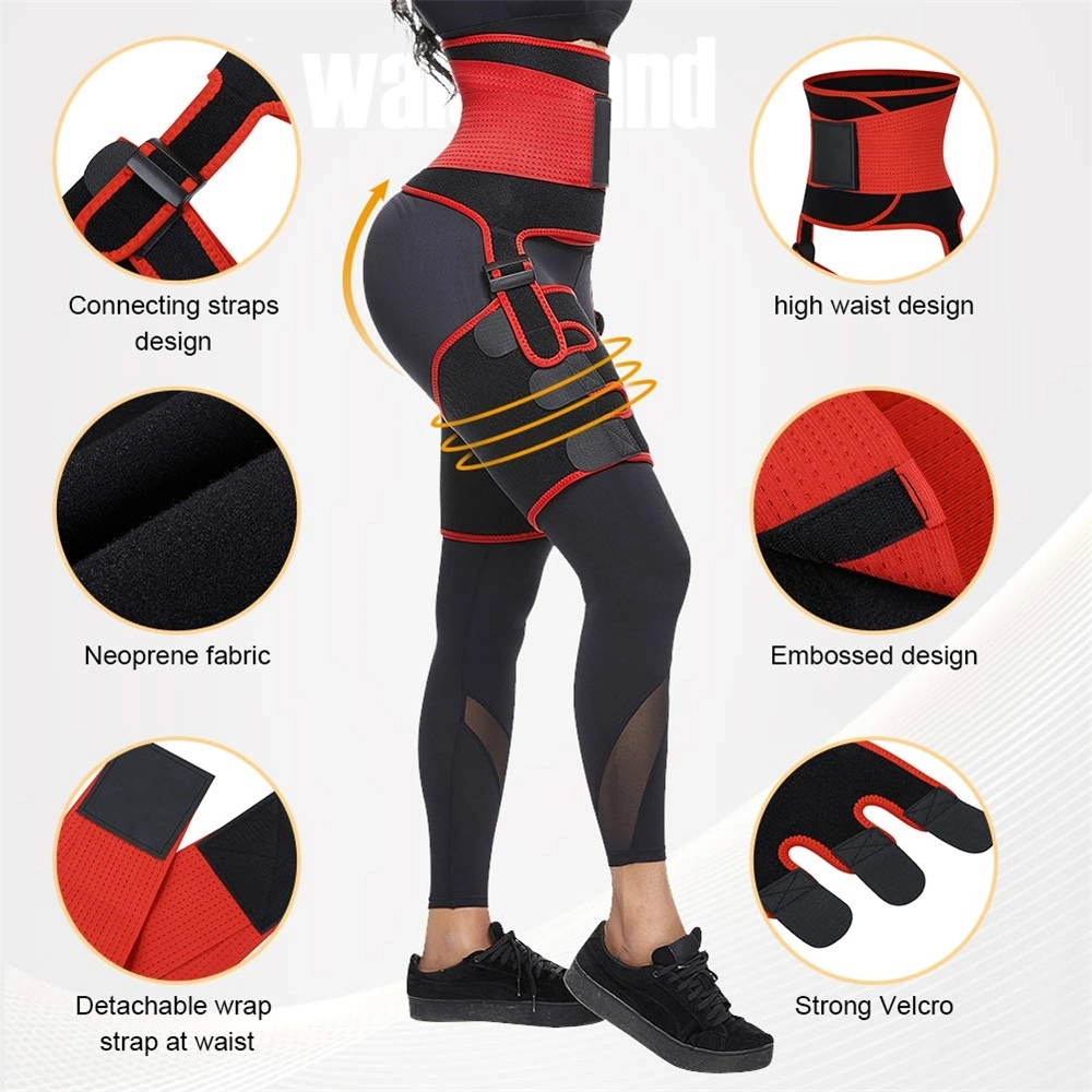 Thigh Slimmer Neoprene Adjustable Waist Trainer Belt Upper Leg Wraps for Women and Men Thigh Support Butt Lift