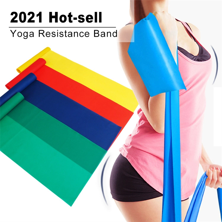 Red Anti Skid Stretch Fitness Yoga Tension Belt, Flat Home Training Resistance Band