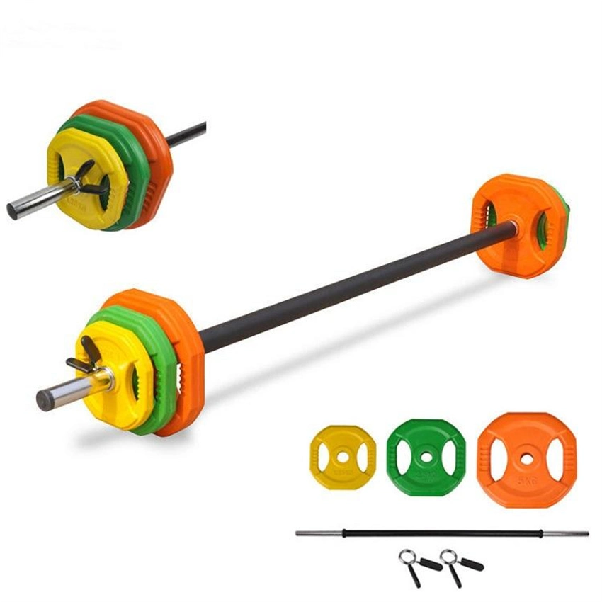 Weightlifting Aerobic Barbell Set Gym Weight Plate Straight Bilanciere Piercing Safety Powerlifting Industrial Barbell 20kg Studio Body Barbell Set for Women