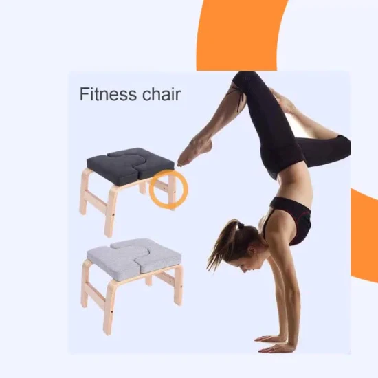 Tête de méditation en bois de gros Stand Invert Yoga Tabouret