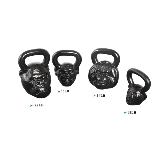 Haltérophilie Animal-Face Kettle Bell Set Gym Fitness Equipment Compétition Cast Iron Monkey Kettlebells