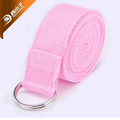 Muscle Exercise Training Fitness Gym Cotton Custom Pull Yoga Stretching Strap Ceinture avec boucles