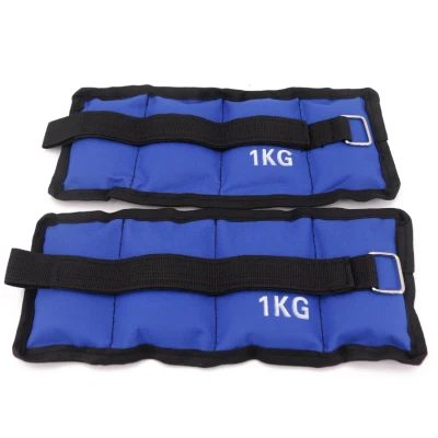 (1kg, 2kg, 3kg, 4kg et 5 kg) 2 PCS Cheville Poids Jambe Poignet Sac de Sable Poids Sangle Résistance Musculation Équipement pour Gym Fitness Yoga Course Wyz17066