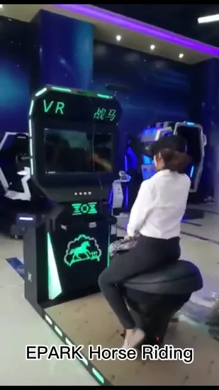 simulateur de cheval de machine de jeu de la réalité virtuelle 9d emballant l'équitation