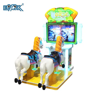 Machine de jeu à jetons Epark Factory Double Player Horse Racing Ride à vendre