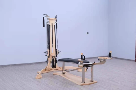 PRO Yoga Musculation Gym Équipement de fitness à domicile Chêne Bois Pilates Reformers Lit Machine Pilates Poulie Tour Combinaison Unité - Équipement Pilates